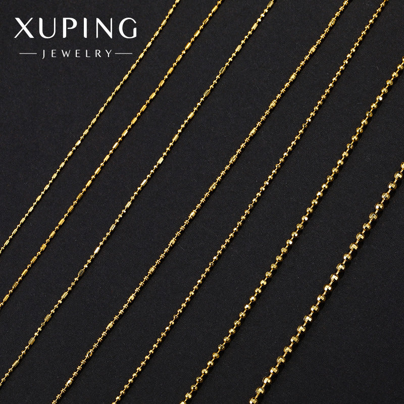 Wholesale 12pcs Copper Gold-plated Minimalist Alloy Chain Gold Fashionable Necklaces