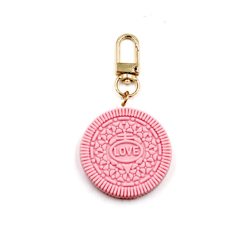 Wholesale PVC Imitation Sandwich Chocolate Biscuit Key Chain