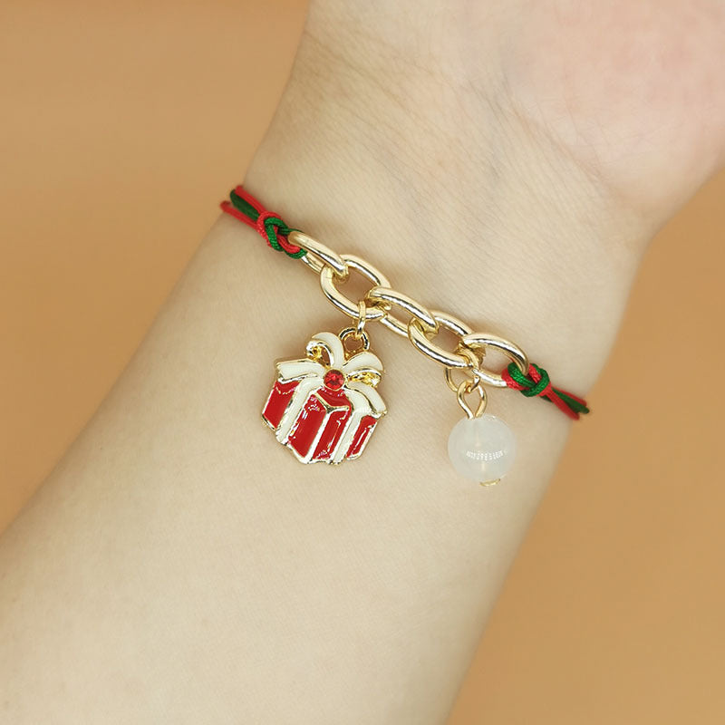 Wholesale Luminous Christmas Alloy Woven Bracelets