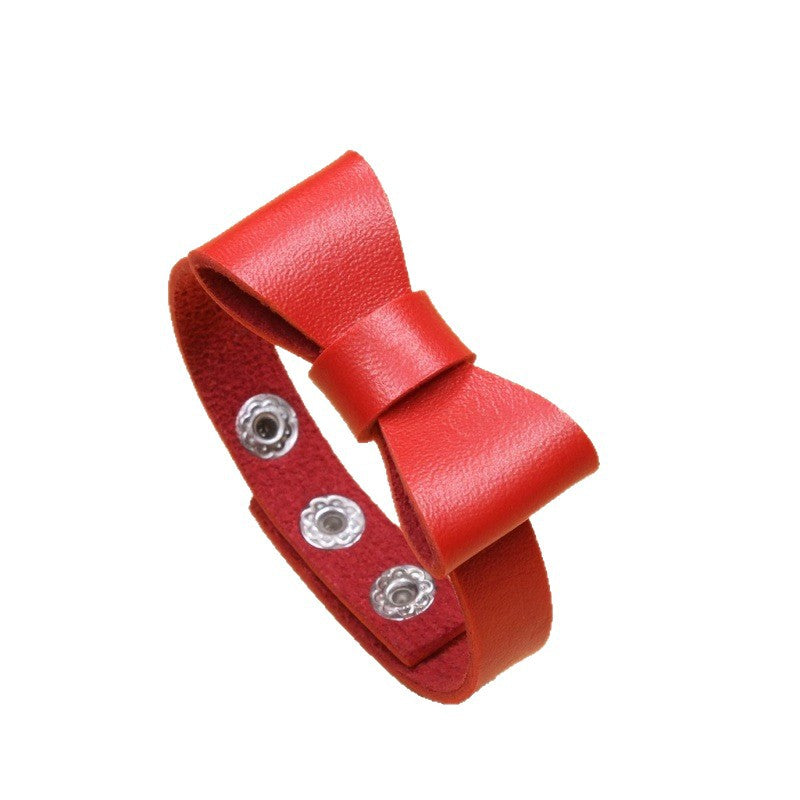 Wholesale PU Leather Bow Bracelet Chic Simple Design Fashion Accessory For Everyday Wear Gift