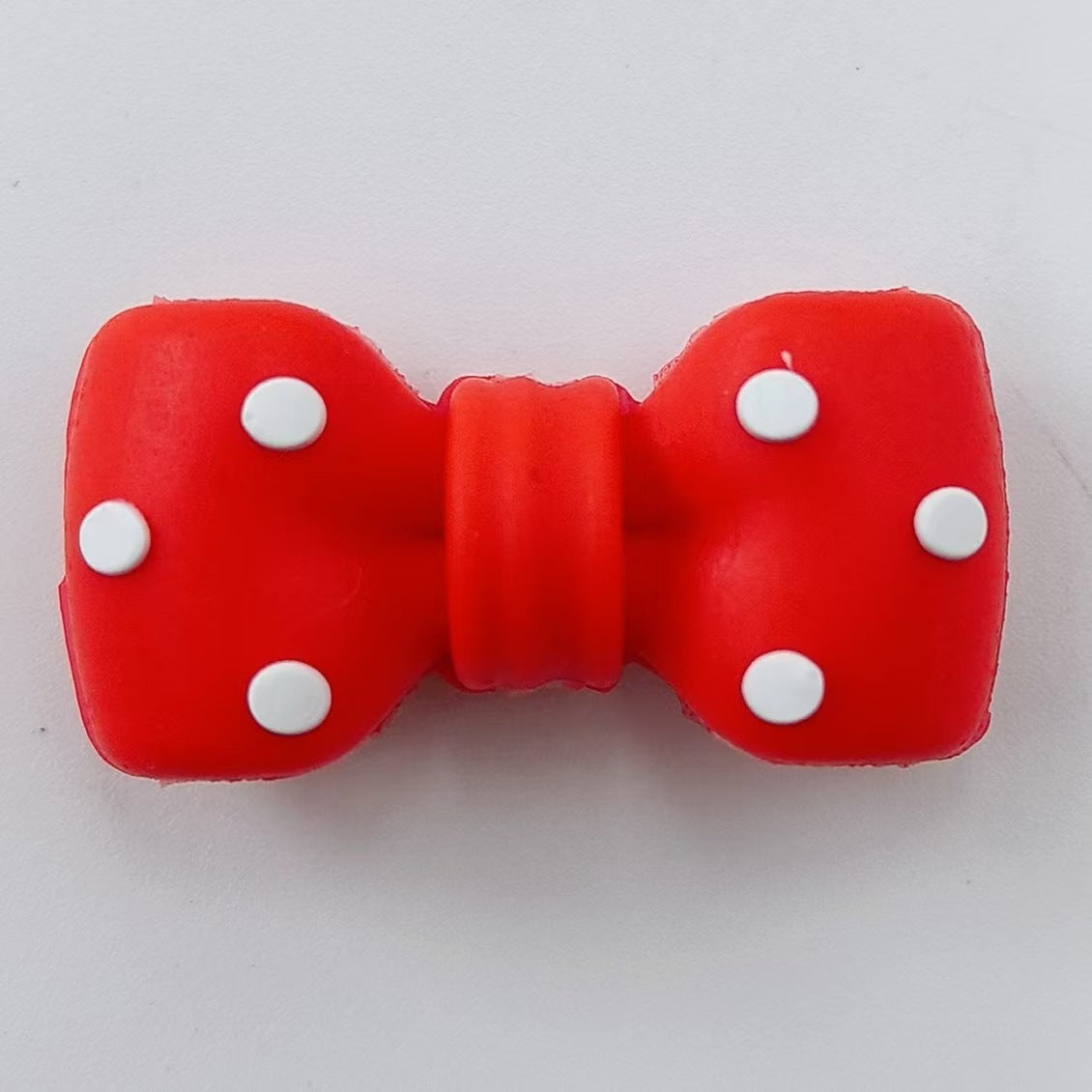 Wholesale 10pcs 3D Black Dot Red Dot Bow New Three-dimensional Silicone Cute Cartoon DYI Beads