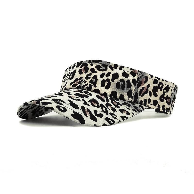 Gorro de visor de gorro de leopardo de poliéster al por mayor