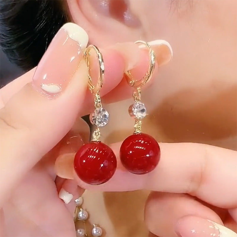 Wholesale Spherical Glass Cat's Eye Earrings