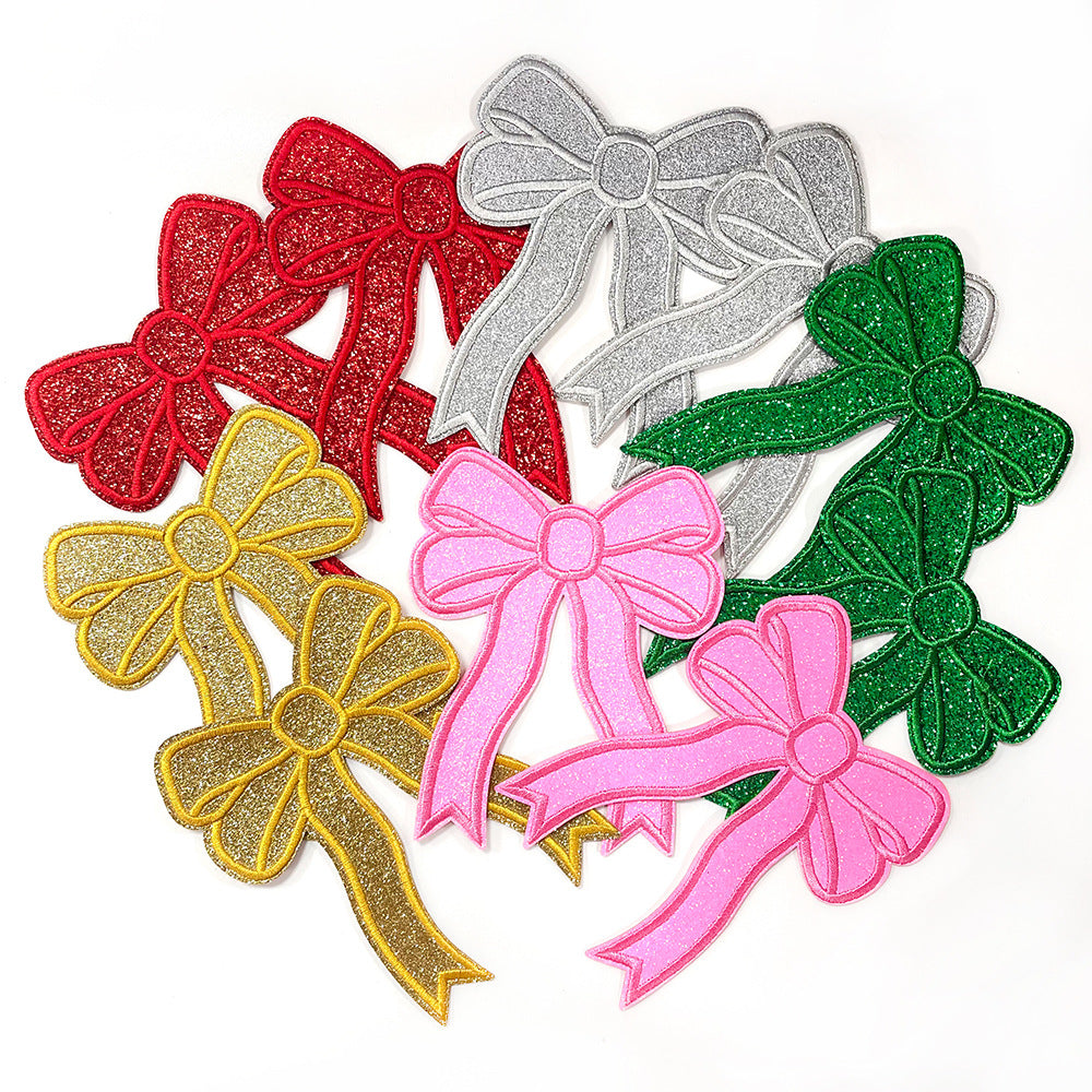 Wholesale Split Bow Embroidery  DIY Patches