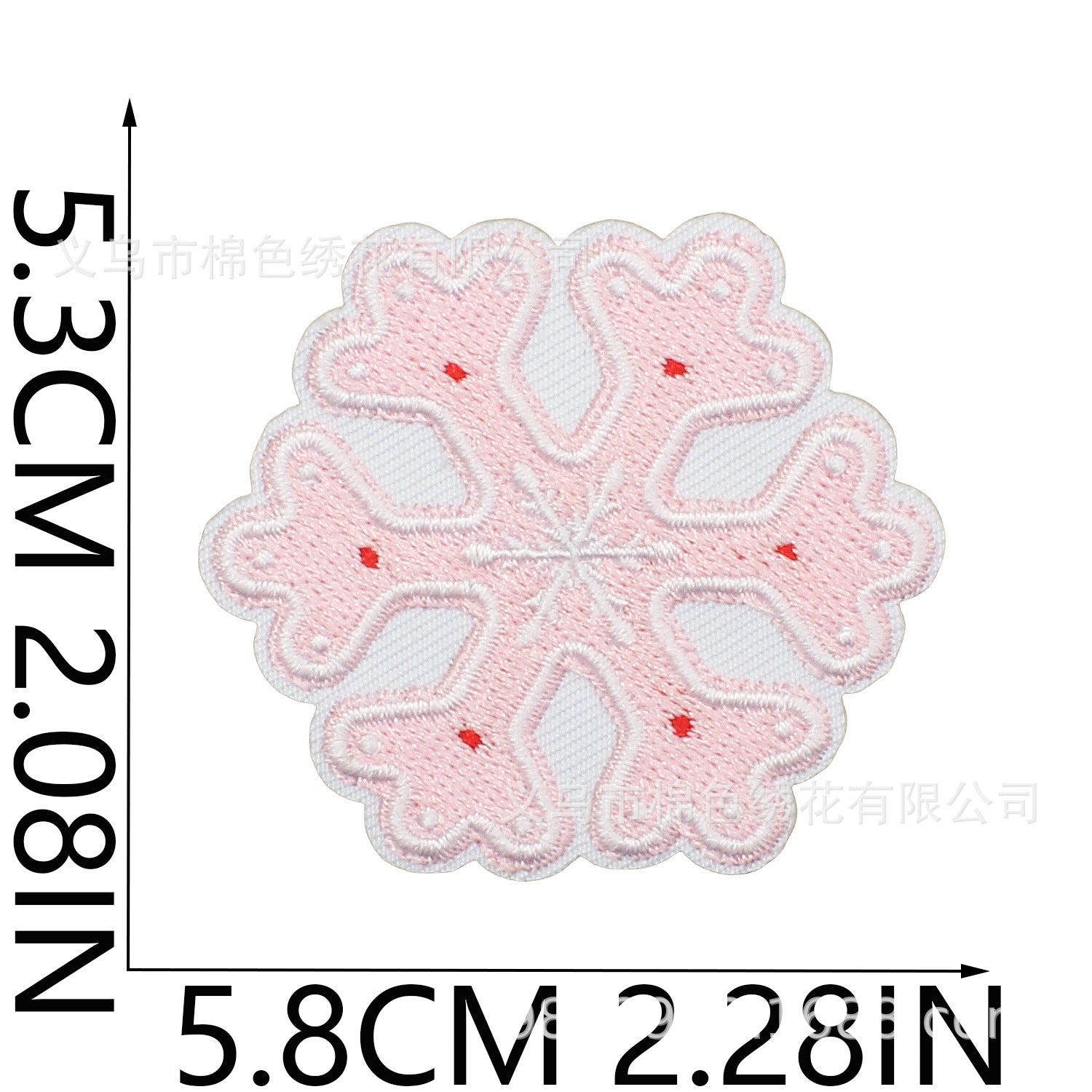 Wholesale Pink Santa Embroidered Iron On Patch Heart Candy Design Decorative Patch For Bags Clothing Holiday Craft Supply