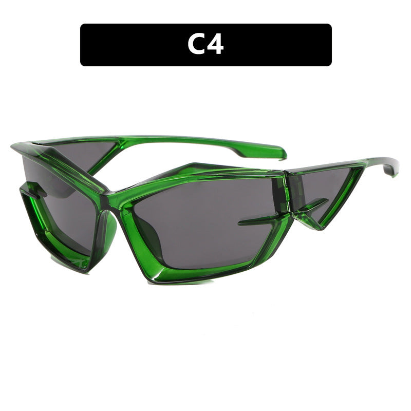 Gafas de sol de PC de protección UV de tecnología futura y2k de Future Sense.