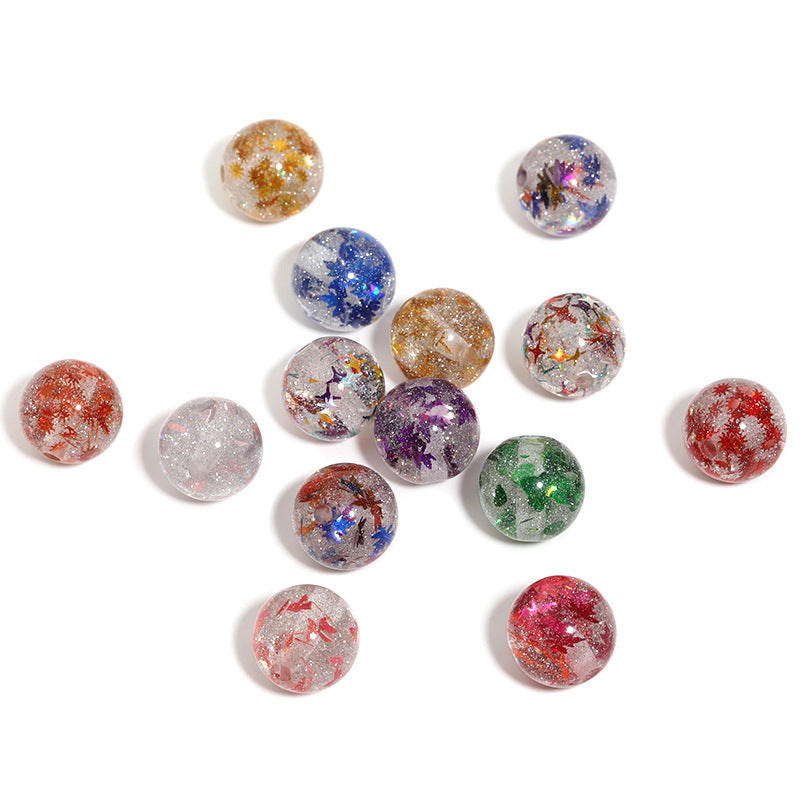 Wholesale 200pcs A variety of colorful sequins resin fine flash through hole beads