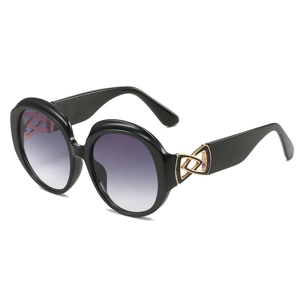 Al por mayor 2023 Gafas de sol de PC redonda de marco grande