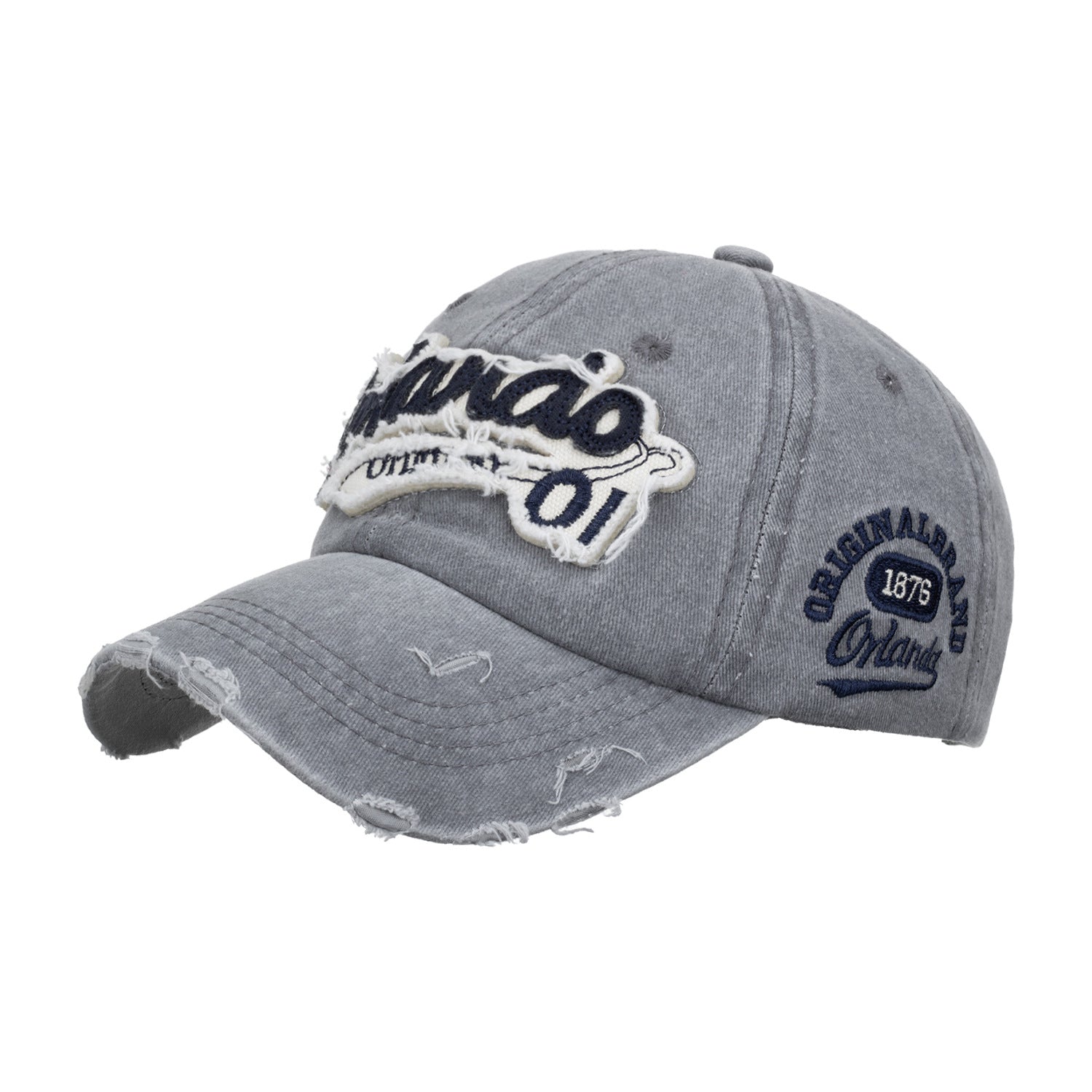 Wholesale Water wave dot diamond denim baseball cap