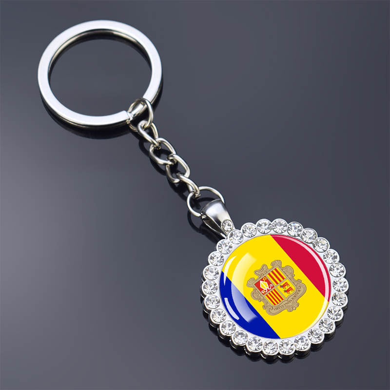 Wholesale of World Flag Alloy Keychains
