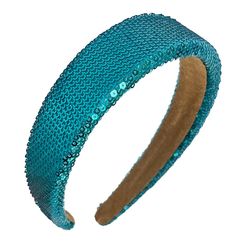 Wholesale Sequin Sponge Wide Edge Hair Clips