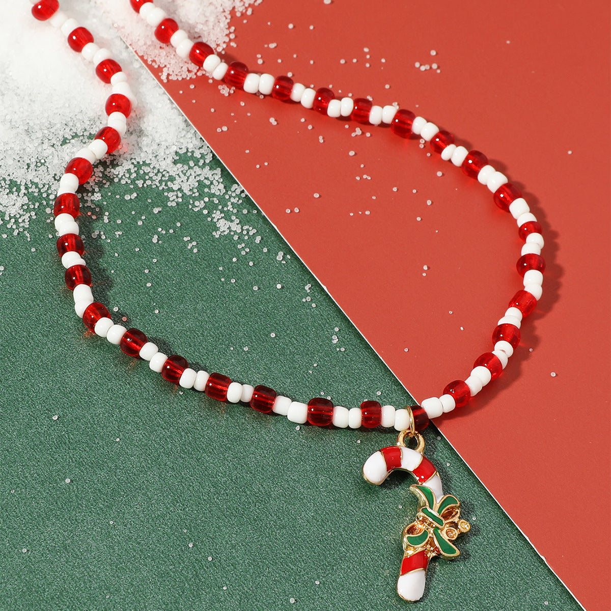 Wholesale Ethnic Style Christmas Handmade Beaded Necklace Clavicle Chain