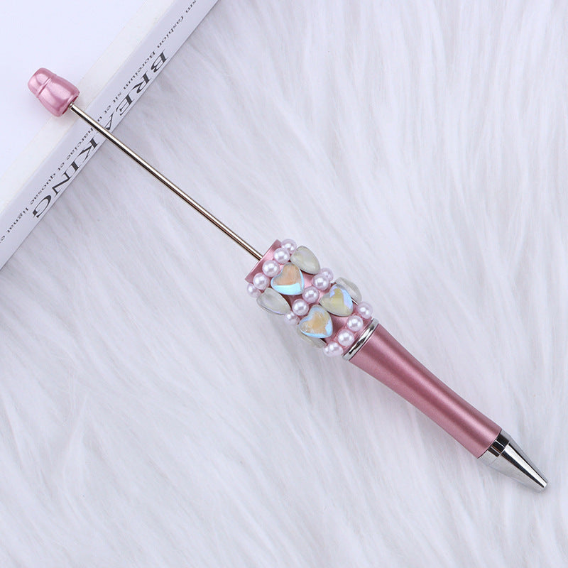 Wholesale 50pcs DIY Love Diamond Pearl Inlaid Beaded Ballpoint Pen