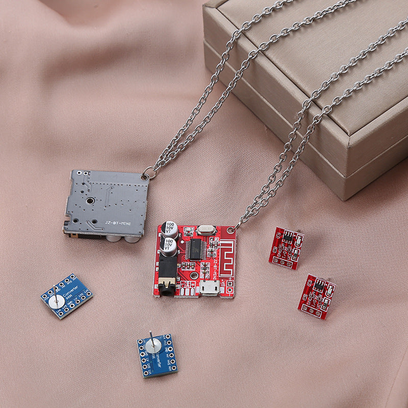 Wholesale Cyberpunk Electronic Hip Hop Necklace Earrings