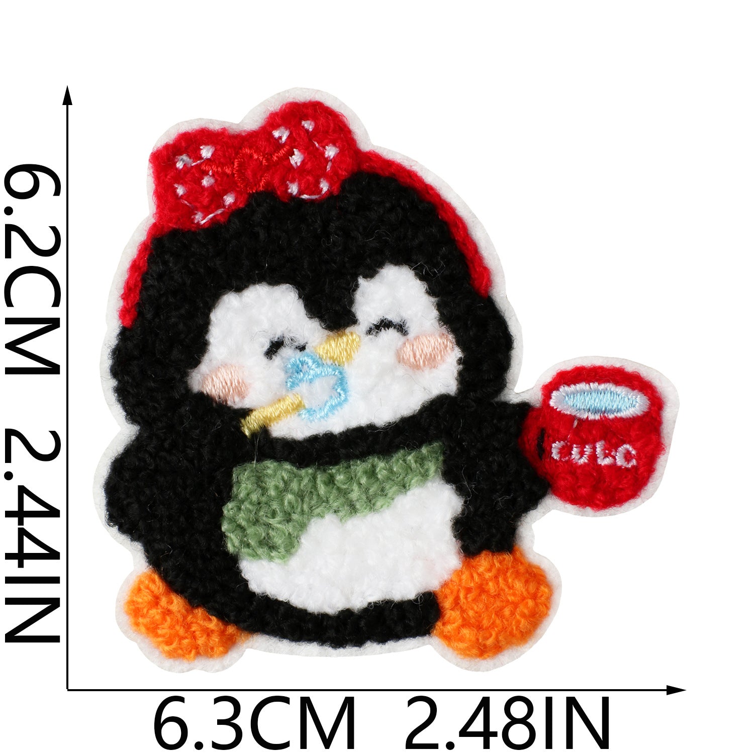 Wholesale Trendy Cute Bathing Penguin Embroidered Patch Iron On No Sew For Clothing Bags DIY Gift