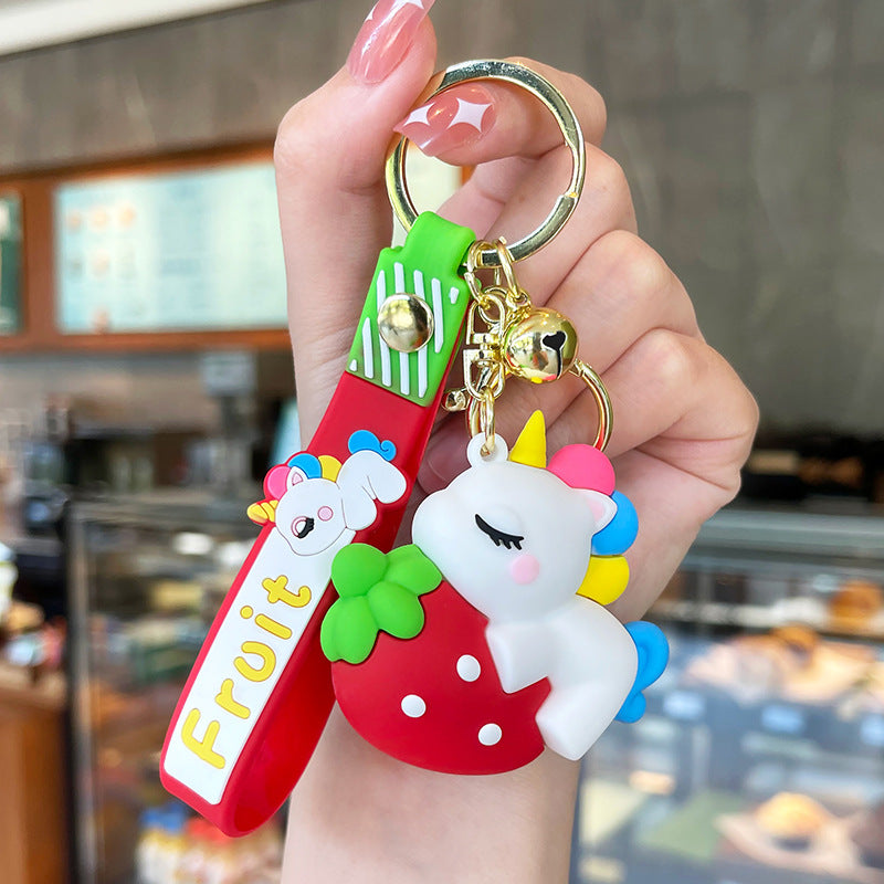 Wholesale Fruit Unicorn Cartoon Keychains