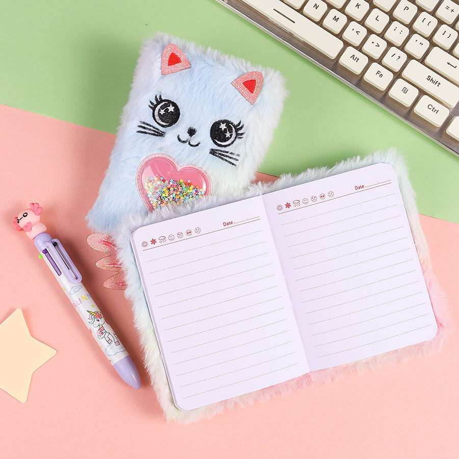 Wholesale 10pcs A6 tie-dye plush notebook student diary handbook gift reward notepad