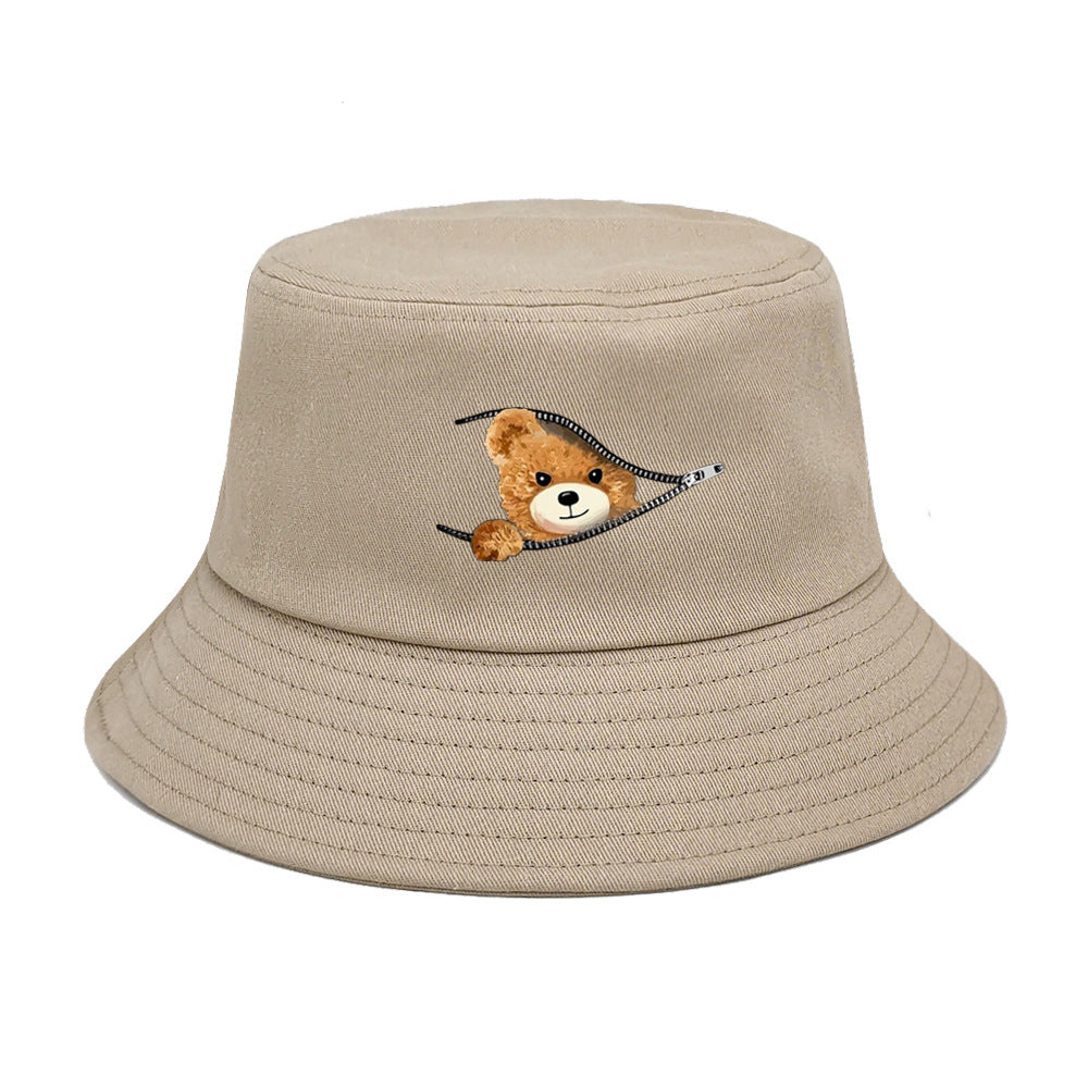 Wholesale New Printed Bear Bucket Hat