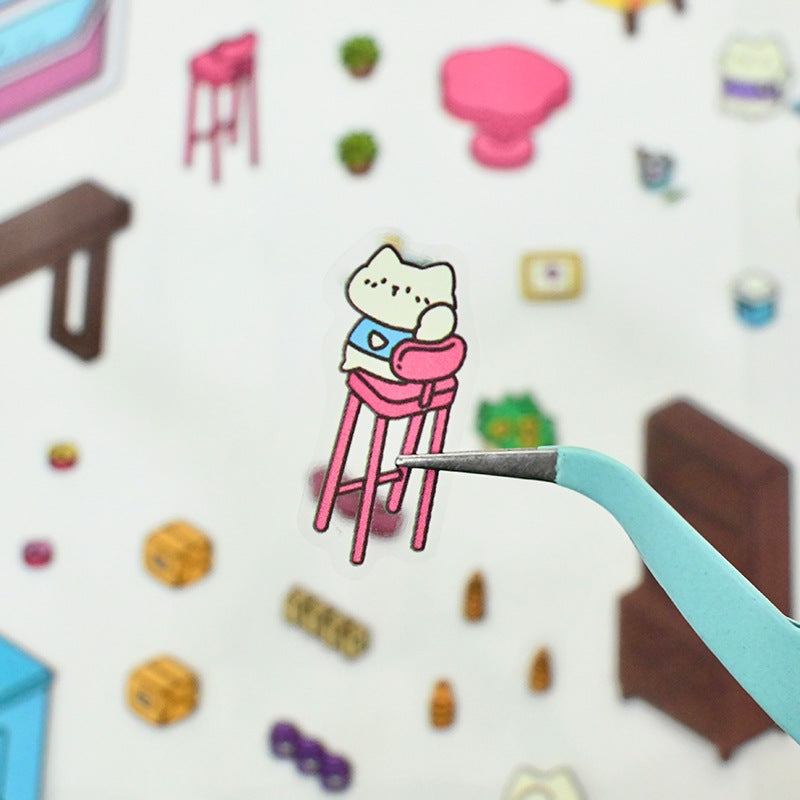 Wholesale decompression miniature scene 2.5D sticker refrigerator magnet