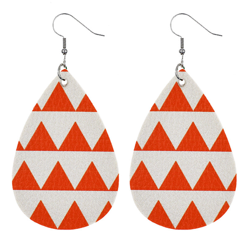 Wholesale Bat Elf Water Drop  Leather Earrings