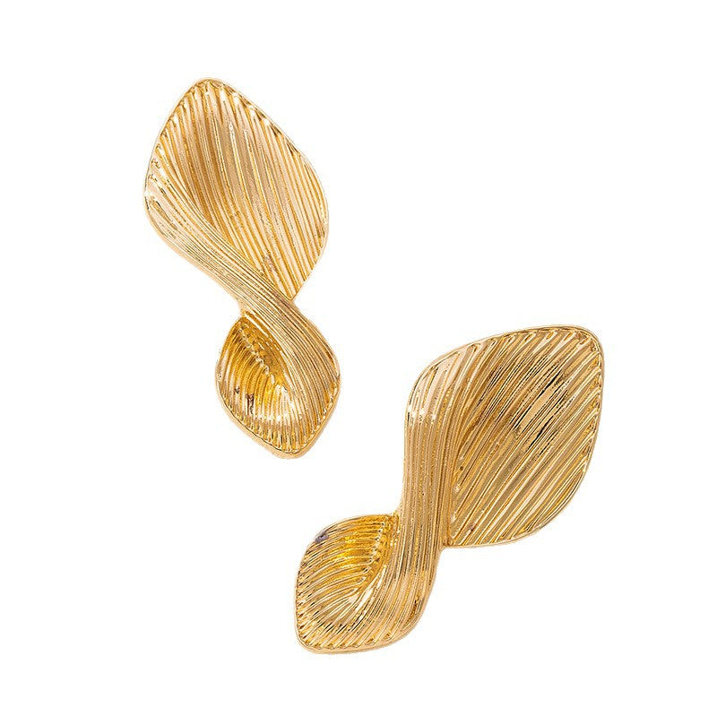 Wholesale Geometric Irregular Alloy Earring Set Trendy Electroplated Jewelry Accessory For Everyday Wear