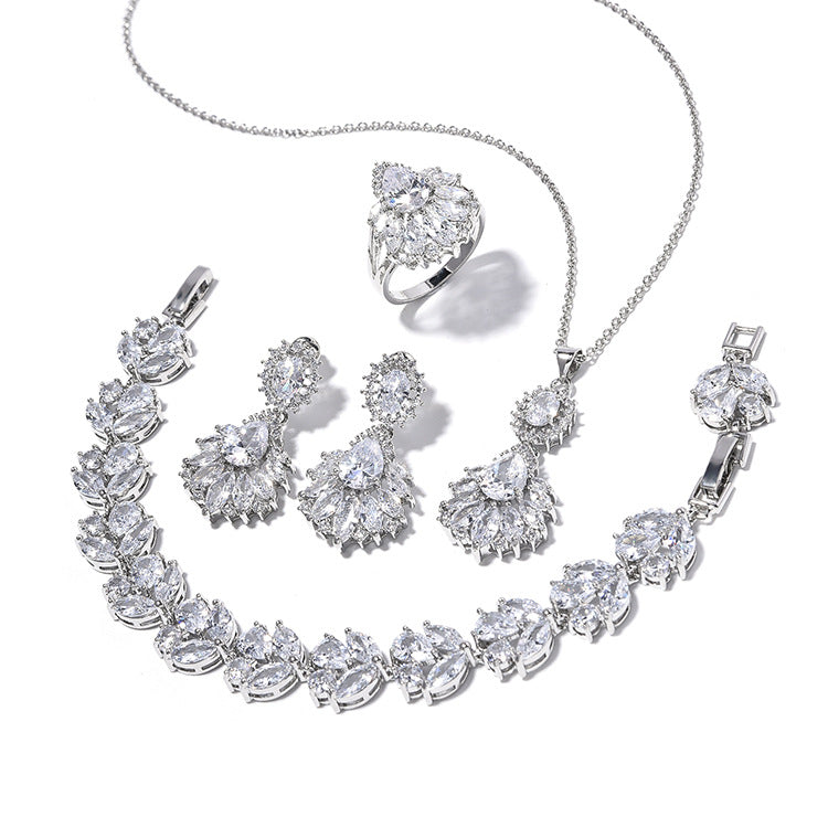 Wholesale Vintage Water Drop Zircon Earrings