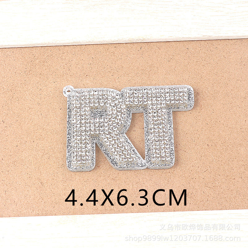 Wholesale Glitter Cartoon Letter  Acrylic DIY Patches