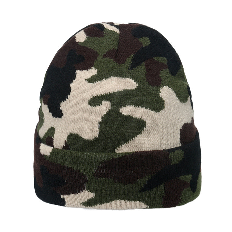 Wholesale Warm Jacquard Camouflage Knitted Hat