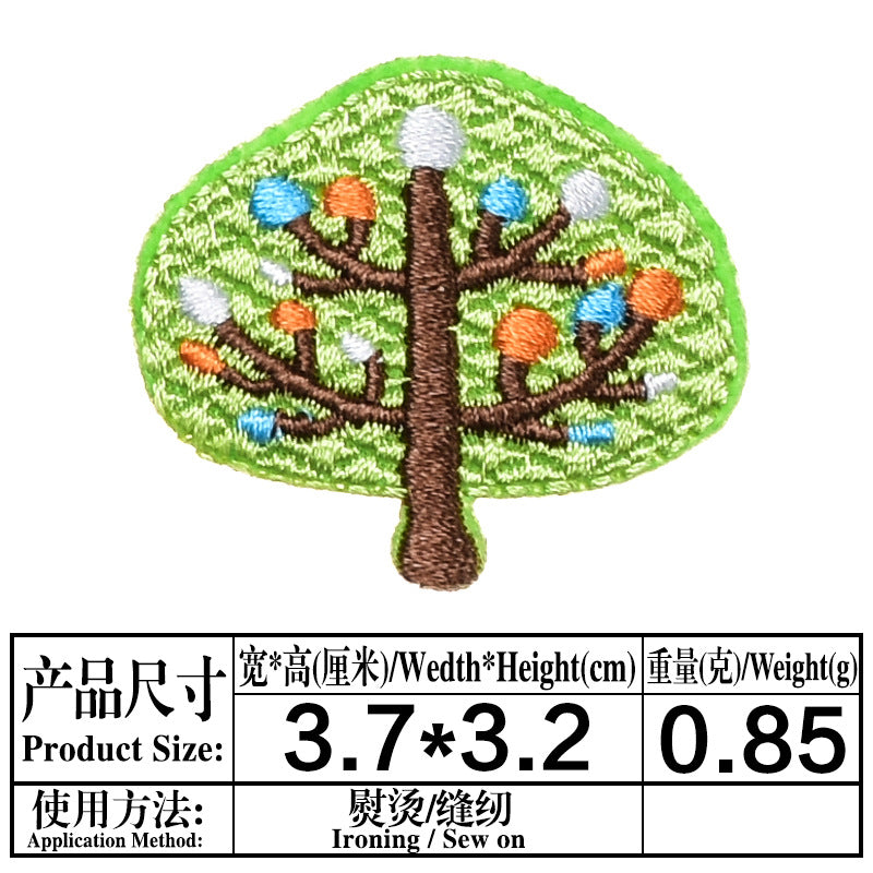 Wholesale Felt Decorative Patches DIY Craft Supply Hedgehog Lemon Tree Applique For Clothing Bags Towels