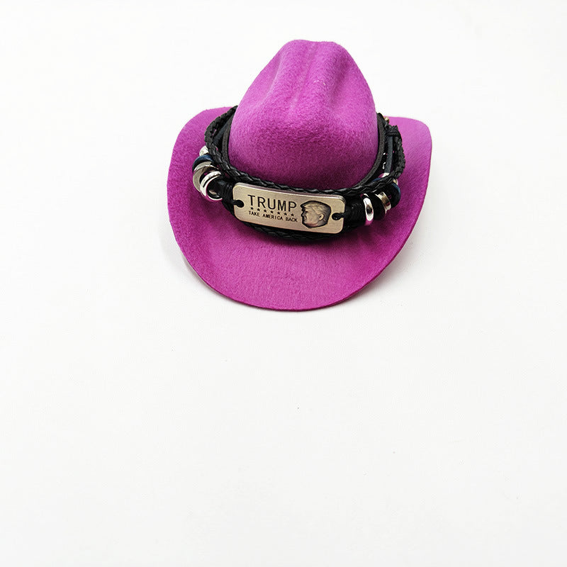 Wholesale Yama gentleman cowboy hat son mini pet hat birthday party hat weilai car 66 ornament hat