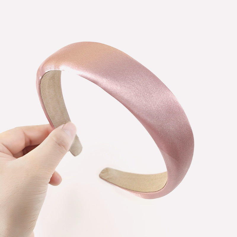 Wholesale Simple Wide Edge Fabric Silk and Satin Hair Bands