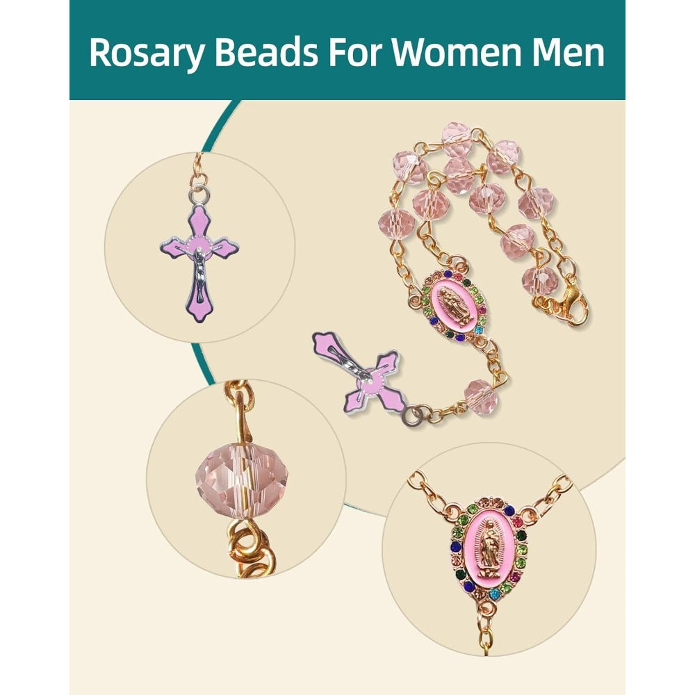 Wholesale Baptismal rose rosary communion finger chain