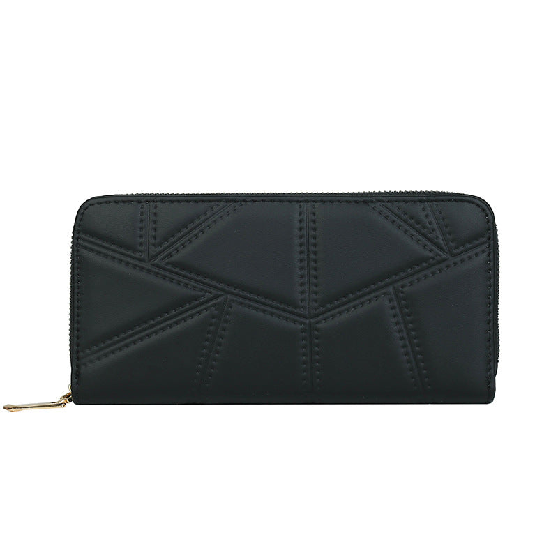 Wholesale Fashion PU Leather Embossed Medium Zipper Wallet