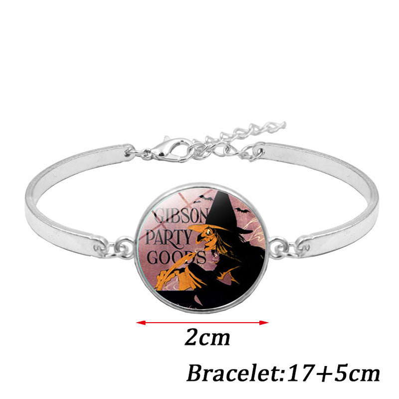 Wholesale Halloween Witch Time Stone Alloy Bracelet