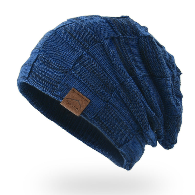 Wholesale Autumn and Winter Plus Velvet Mixed Color Versatile Wool Knitted Hat