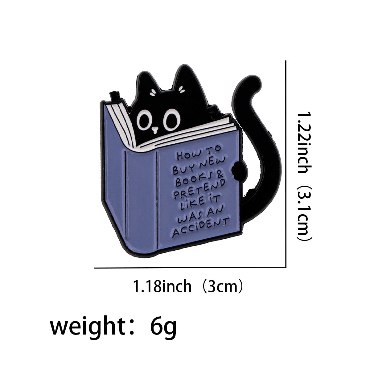 Wholesale Cute Black Cat Brooch Cartoon Metal Badge Clothing Brooch Accessories