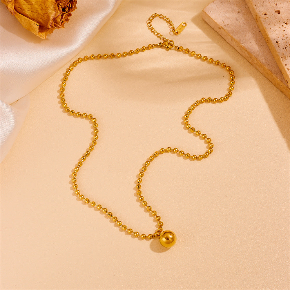 Wholesale Stainless Steel Ball Earrings Bracelet Necklace Set