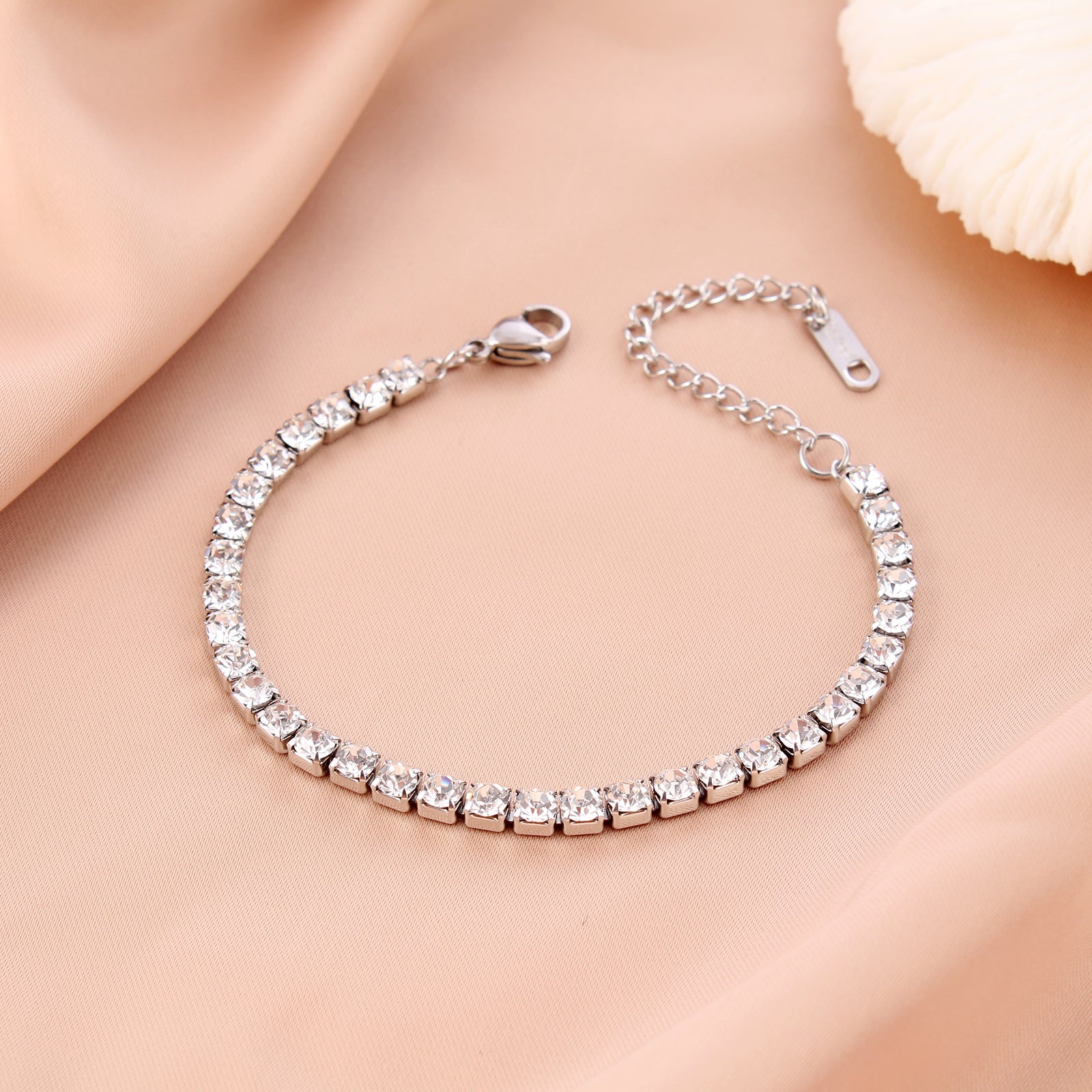 Wholesale Stainless steel zircon diamond cool style bracelet