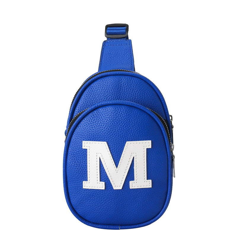 Wholesale fashionable baby PU letter crossbody small chest bag