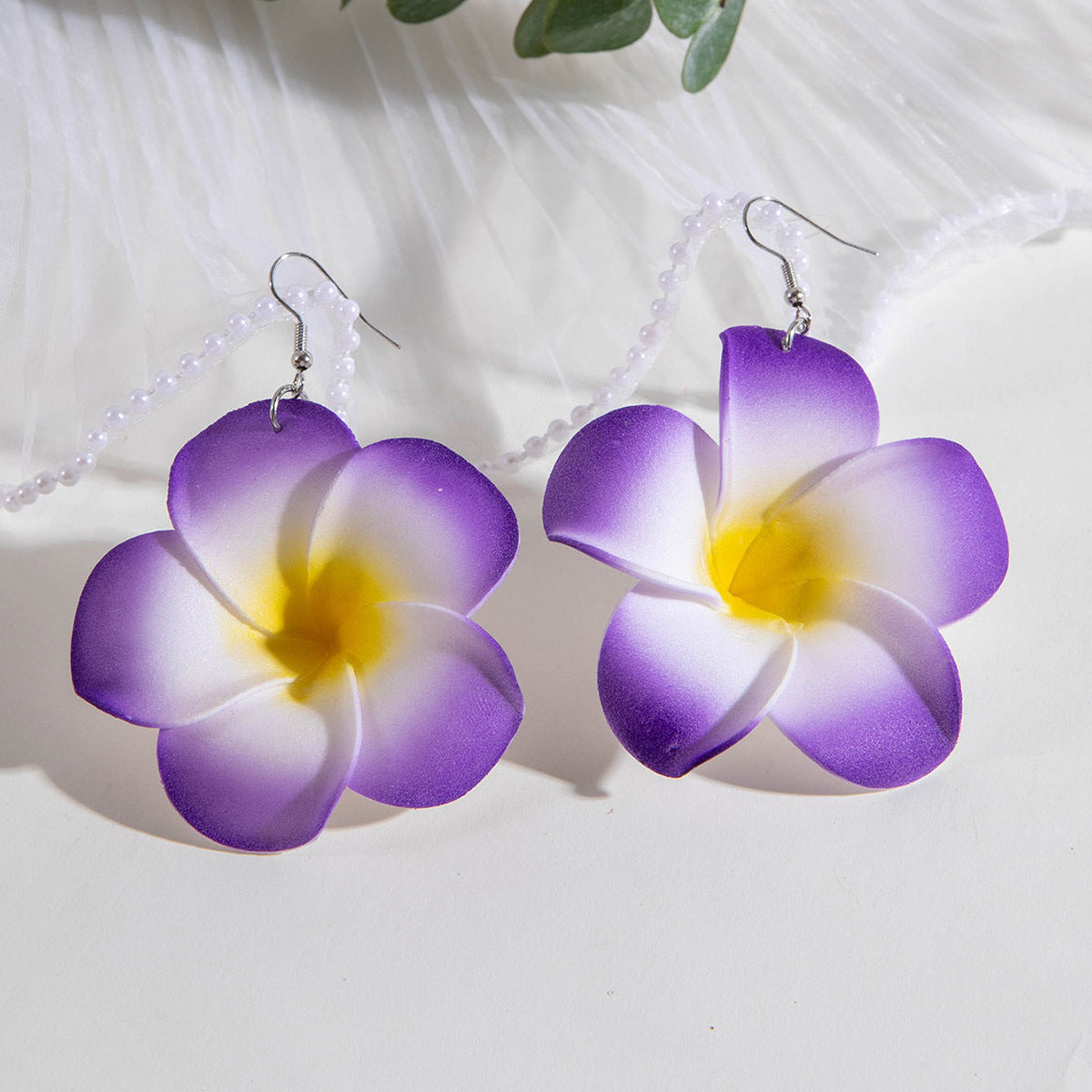 Wholesale 10PCS/Pack purple oval turquoise earrings  rose flower earrings earrings women