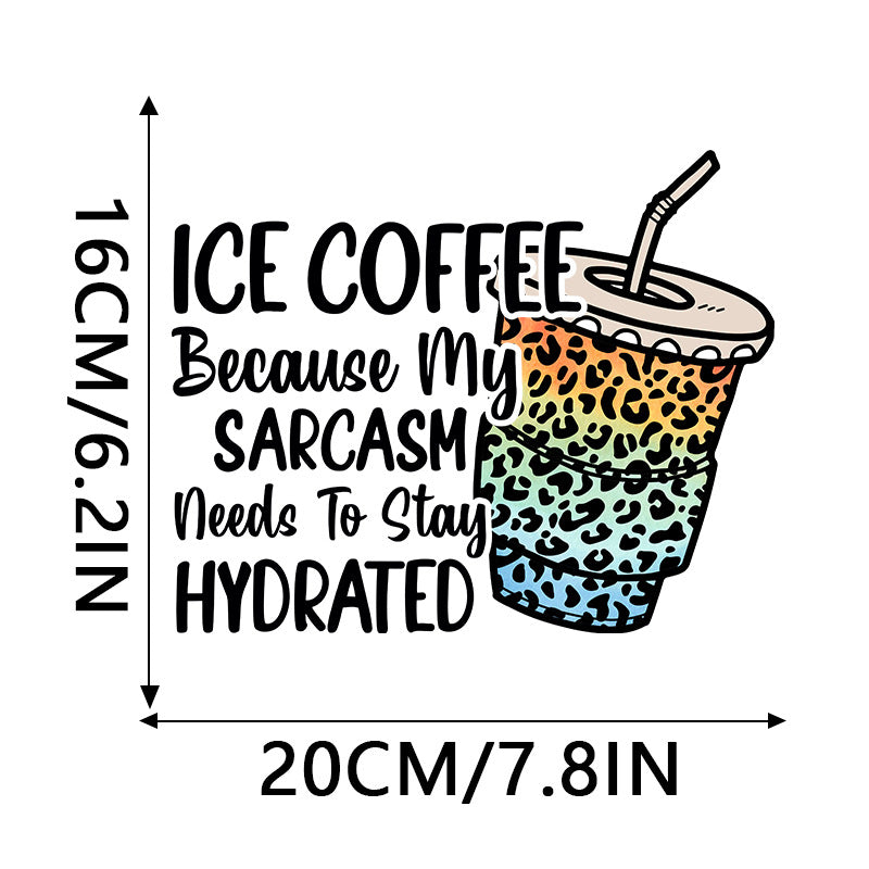 Wholesale 10pcs Leopard print coffee UV DTF Ready to Press Transfers Wraps