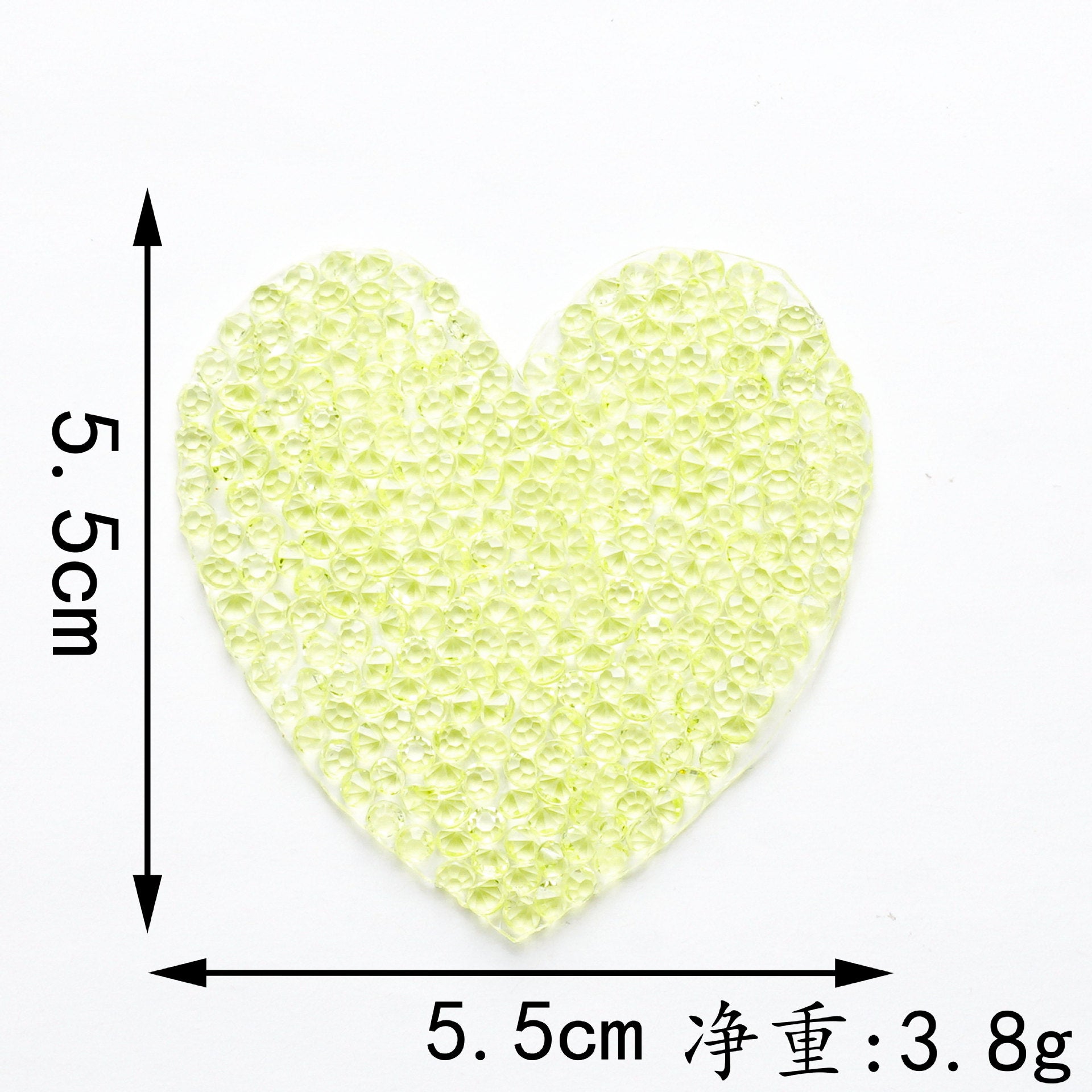 Wholesale 6 color hot melt adhesive heart-shaped rhinestone embroidery DIY Patches