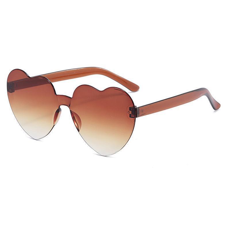 Wholesale Transparent Jelly Colored Love PC Sunglasses