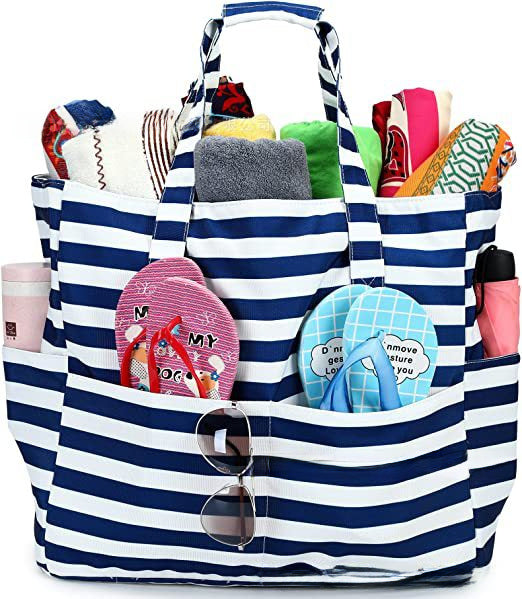 Wholesale multi-functional large  classic popular beach bag travel holiday gym essential