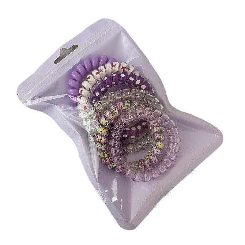 Wholesale Candy Colored Telephone Lines, Plastic Hair Rings