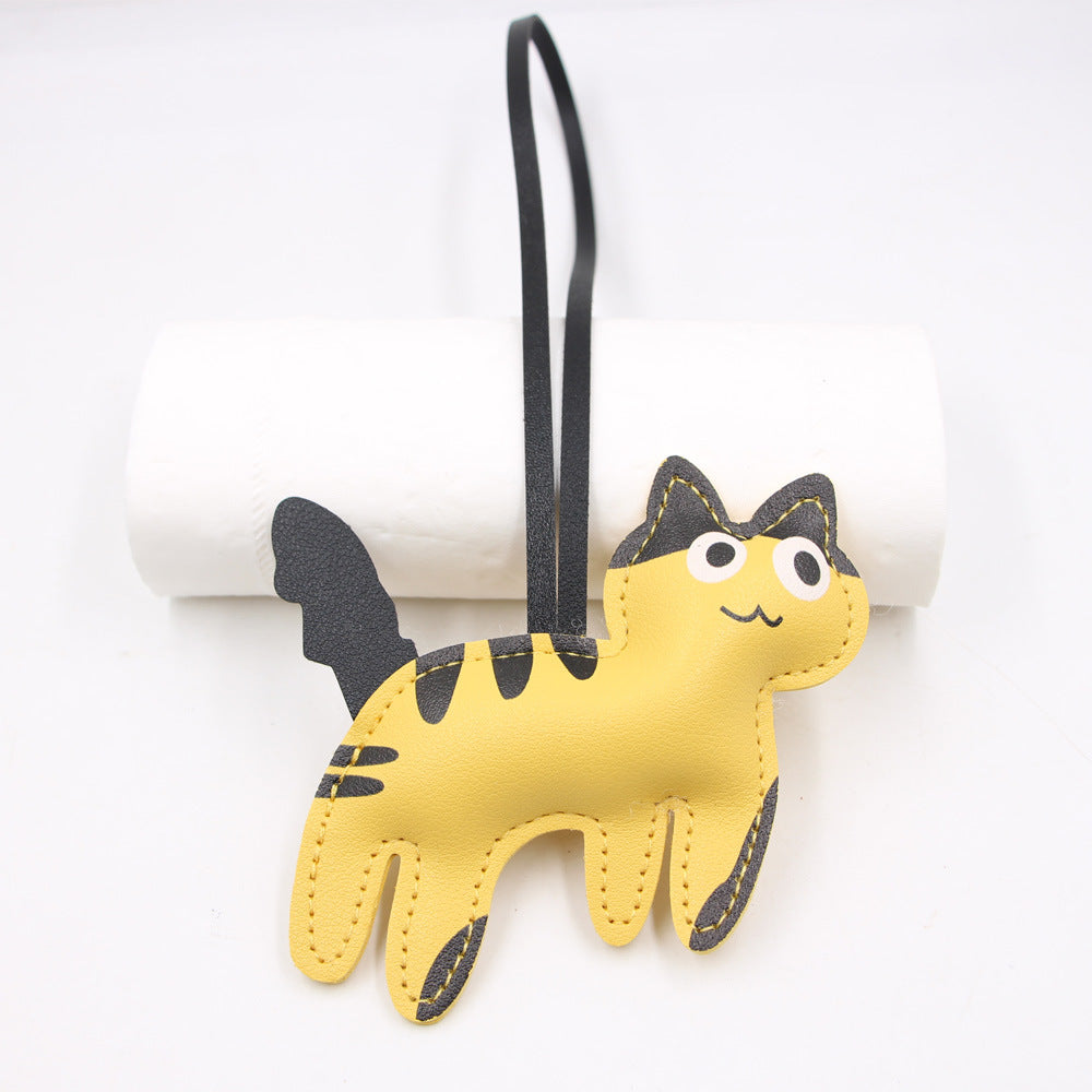 Wholesale Artificial Leather Cute Kitten Bag Charm Japan Style Fashion Pendant Gift