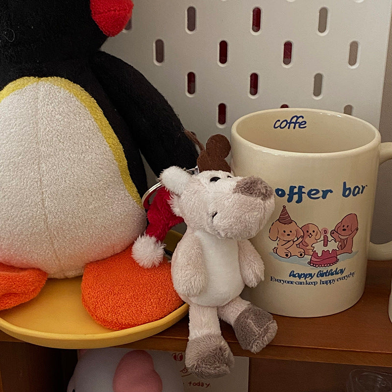 Wholesale Red Hat Christmas Elk Plush Toy Keychain