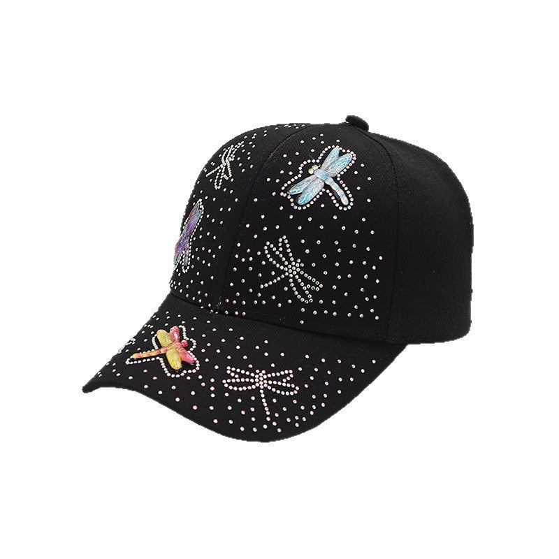 Wholesale Rhinestone butterfly dragonfly baseball cap