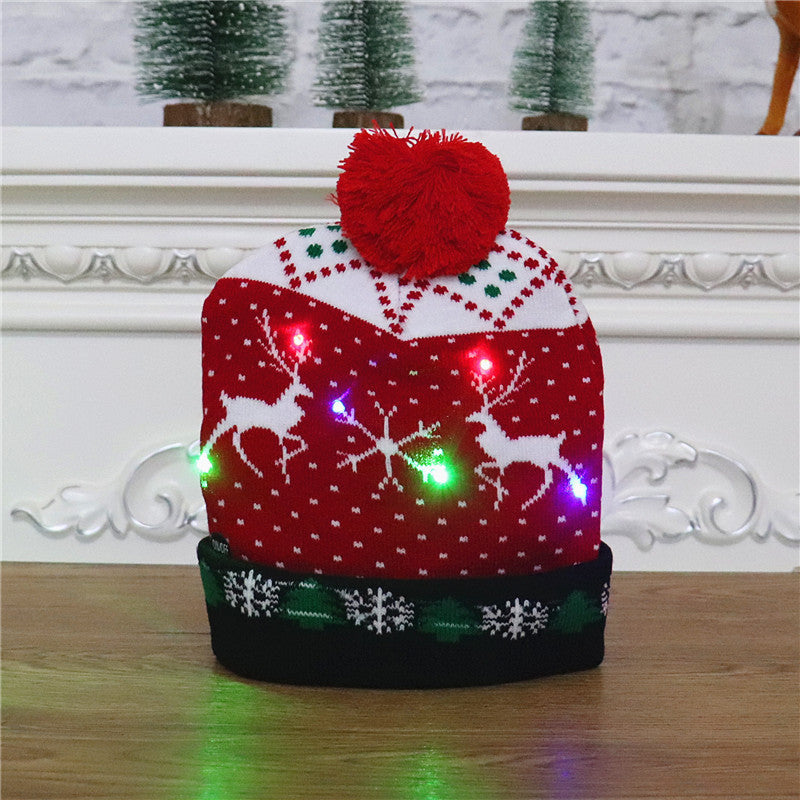 Wholesale Christmas Colorful Luminous High-end Beanie