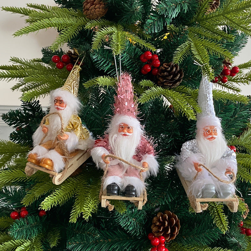 Wholesale Enamel Santa Claus Doll Decorations